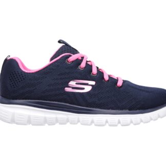 Adidasi dama Skechers bleumarin material textil