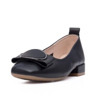 Balerini dama elegant PASS Collection 6BSXD2006A 01-N negru piele naturala