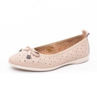 Balerini dama casual KARISMA 8OWB60016B 03-N bej piele naturala