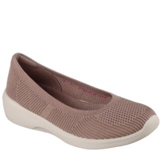Balerini dama Skechers bej material textil