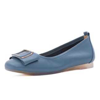 Balerini dama PASS Collection M4M480009G 07-N albastru piele naturala