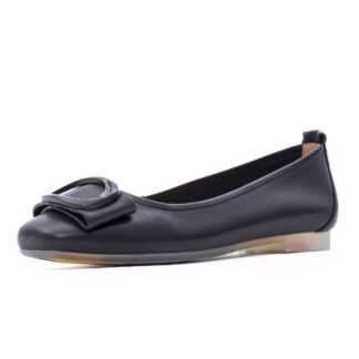 Balerini dama PASS Collection M4M480011A 01-N negru piele naturala