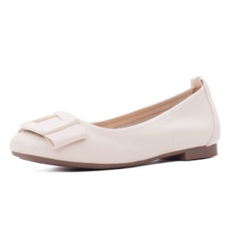 Balerini dama PASS Collection M4M480012B 52-N crem piele naturala