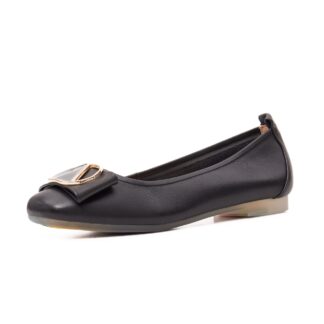 Balerini dama PASS Collection M4M460011A 01-N negru piele naturala