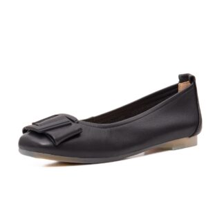 Balerini dama elegant PASS Collection M4M460014A 01-N negru piele naturala