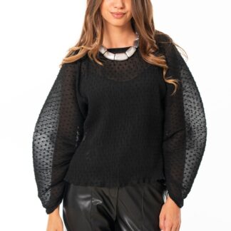 Bluze dama Hermosa negru vascoza