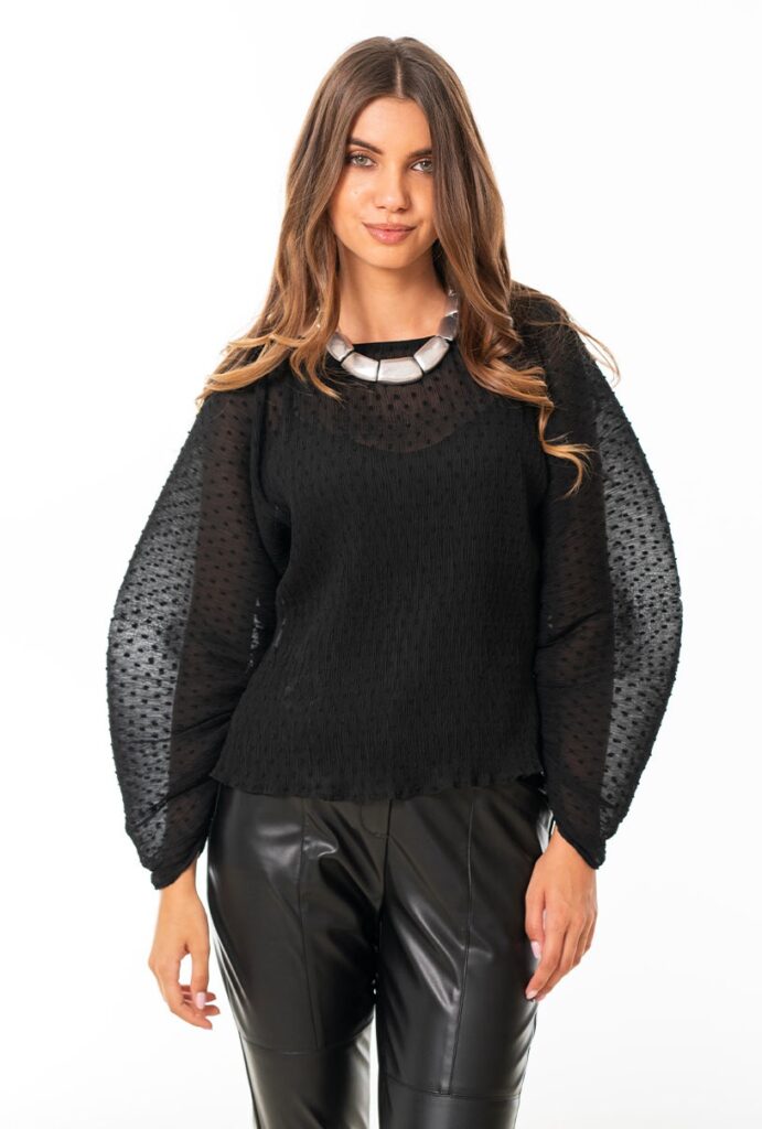 Bluze dama Hermosa negru vascoza