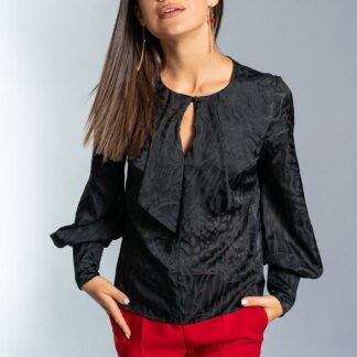 Bluze dama Hermosa negru piele ecologica