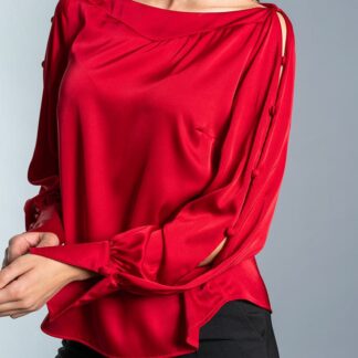 Bluze dama Hermosa rosu satin