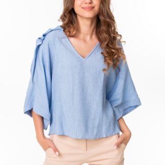 Bluze dama Hermosa bleu rayon