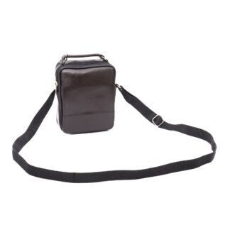 Borseta barbati casual Gentomix maro piele naturala de bovine