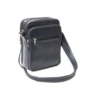 Borseta barbati casual Gentomix negru piele naturala