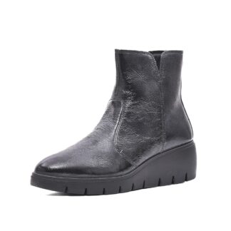 Botine dama IMAC IC655270 01-L negru lac piele naturala lacuita