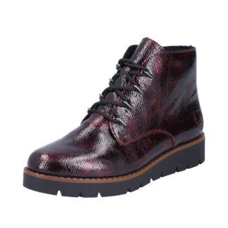 Botine dama Rieker bordo piele ecologica