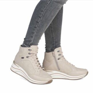 Botine dama Remonte D0T79-62 crem piele naturala