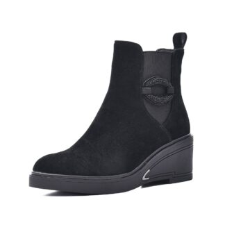 Botine dama Epica JIJI50088 01-I negru piele naturala intoarsa