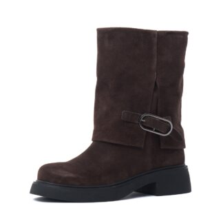 Botine dama Epica 7QXS70008B 02-I maro piele intoarsa