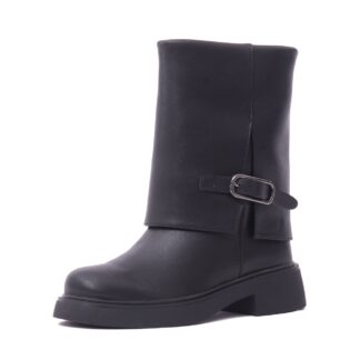 Botine dama Epica 7QXS70008A 01-N negru piele naturala