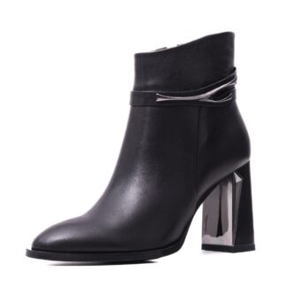 Botine dama Epica JIJI70040B 01-N negru piele naturala