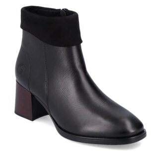 Botine dama elegant Remonte D0V72-01 negru piele naturala