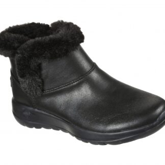 Botine dama casual Skechers negru piele ecologica