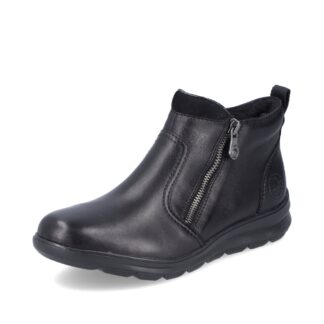 Botine dama Rieker negru piele naturala Z0060-00
