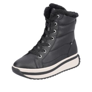 Botine dama Rieker negru piele naturala W0963-01