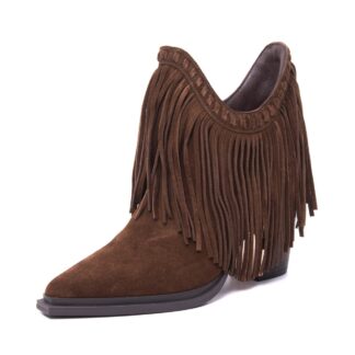 Botine dama ALMA EN PENA camel piele intoarsa I250710 CROSTA CAMEL