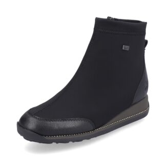 Botine dama elegant Rieker negru piele ecologica