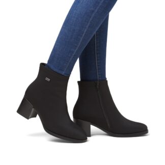 Botine dama Remonte D0V77-00 negru material textil