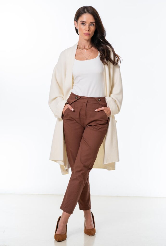 Pulovere dama Hermosa alb tricot