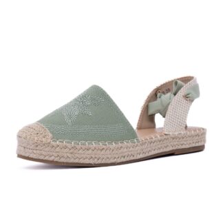 Espadrile tip sandale cu talpă din iută PASS Collection 1W70429 06-T verde