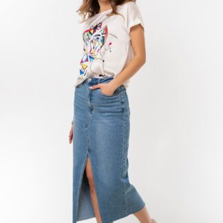 Fuste dama Hermosa bleu bumbac