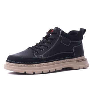 Ghete barbati Otter E6E670008A 01-N negru piele naturala