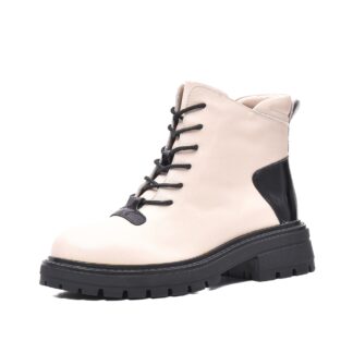 Ghete dama PASS Collection 7MJH50013B 52-N crem piele naturala