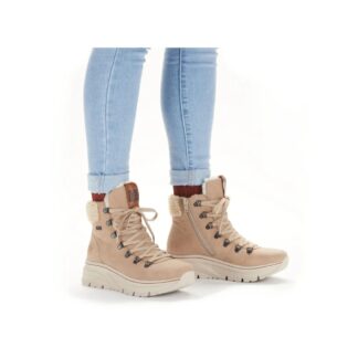 Ghete dama din piele ecologică Rieker 48034-20 bej