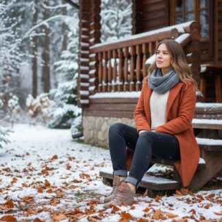 Ghete dama Dogati bej piele naturala nabuc