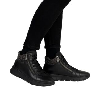 Ghete dama din piele naturala Rieker N1305-00 negru
