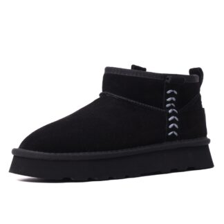 Ghete dama O-JOO OL52500A negru piele intoarsa