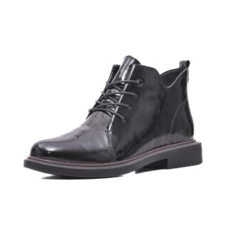 Ghete dama PASS Collection X4X450002A 01-L negru piele naturala lacuita