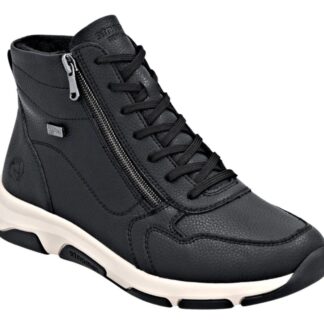 Ghete sport damă Remonte D1S71-00 din piele naturală negre cu fermoar