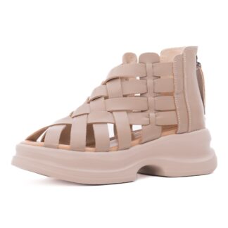 Ghete dama PASS Collection 3OLY80009B 03-N bej piele naturala