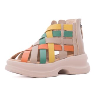 Ghete dama PASS Collection 3OLY80009D 15-N multicolor piele naturala