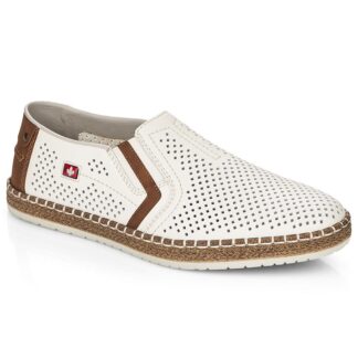 Mocasini barbati Rieker B5297-80 albi