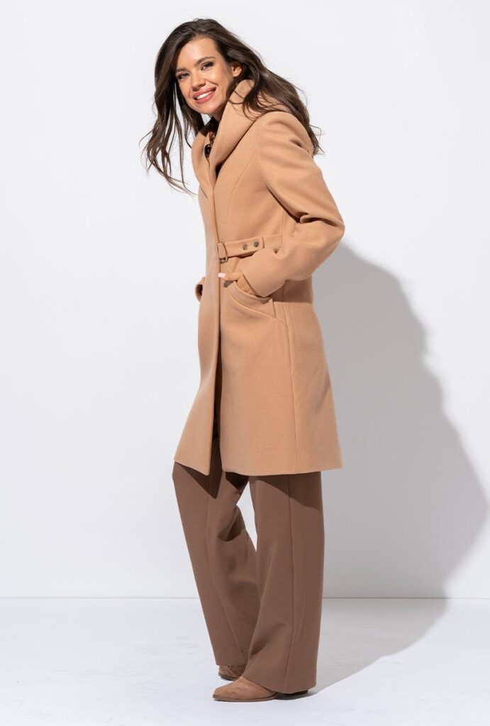 Paltoane dama Hermosa camel velur