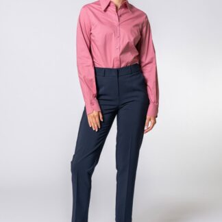 Pantaloni dama Hermosa bleumarin bumbac