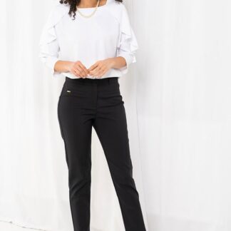 Pantaloni dama Hermosa negru tercot elastic