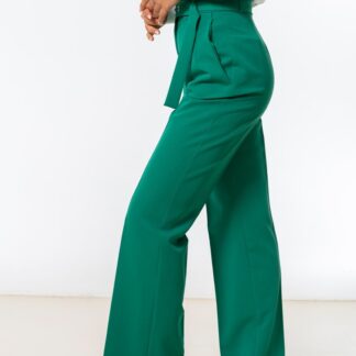 Pantaloni dama Hermosa verde poliamida
