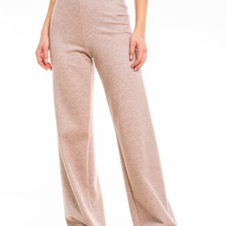 Pantaloni dama Hermosa bej tricot