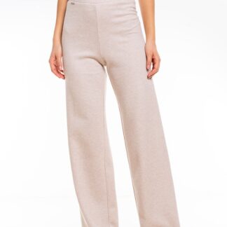 Pantaloni dama Hermosa crem tricot
